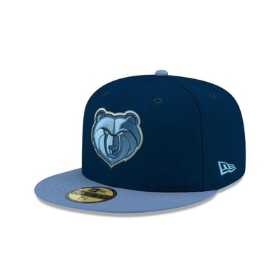 Blue Memphis Grizzlies Hat - New Era NBA Two Tone 59FIFTY Fitted Caps USA7192853